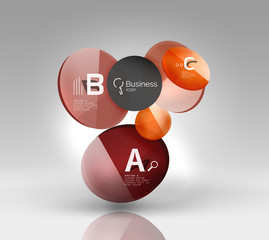 Glass circle infographics