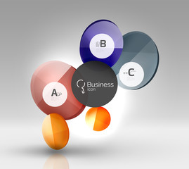 Circle modern business infographics design template