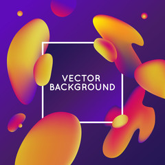 Vector design template with abstract fluid shapes