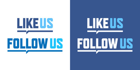 Like us / Follow us