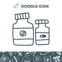 medicine bottle doodle drawing