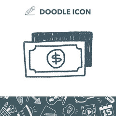 money bill doodle drawing