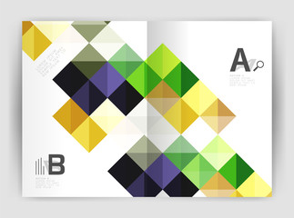 Fototapeta premium Vector square leaflet, business a4 print template