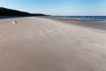 Sandy Baltic beach, Latvia.