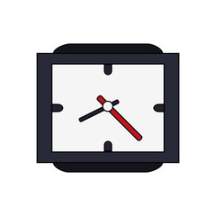 wall clock icon image vector illustration design 