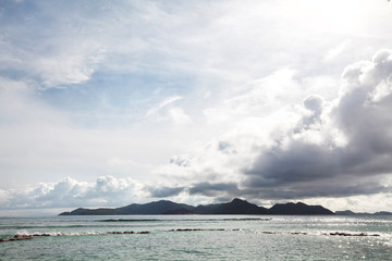sunset on Seychelles beach