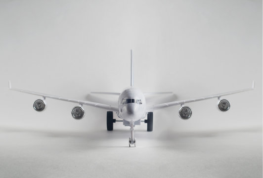 model of a passenger plane on a white background,
