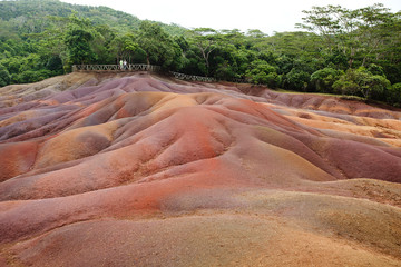 Chamarel seven coloured earths on Mauritius island