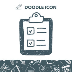 paper checking list doodle drawing