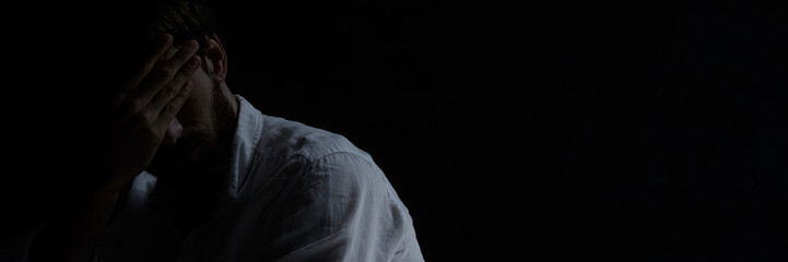 Withdrawn broken down man