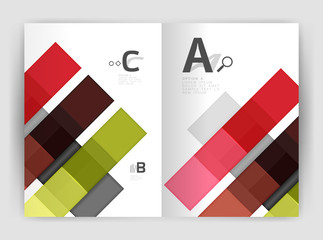 Vector modern geometrical a4 flyer brochure template