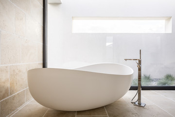 Modern oval bathtub