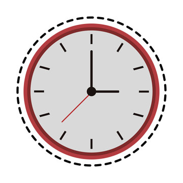 wall clock icon image vector illustration design 