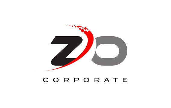 ZO Modern Letter Logo Design with Swoosh
