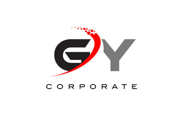 GY Modern Letter Logo Design with Swoosh