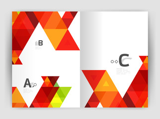 Print template modern elegant background triangle annual report