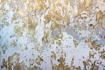 Background of wall, white texture with flaking paint..