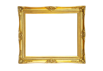 Vintage photo frame isolated on white background