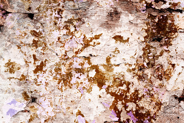 Wall fragment with scratches and cracks