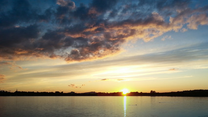 Fototapeta na wymiar Sonnenuntergang Bodensee