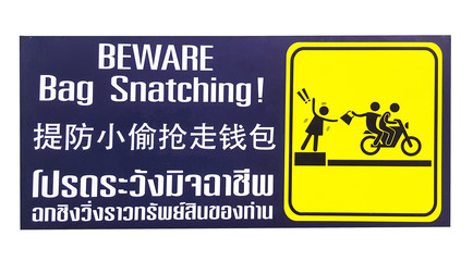 Warning Sign Street Thief