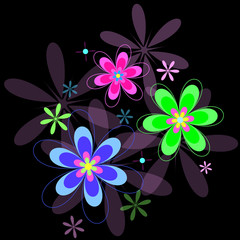 Colorful flowers background