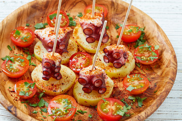 Galician Octopus a la Gallega tapas pinchos