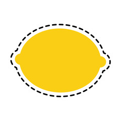 whole lemon fruit icon image vector illustration design 
