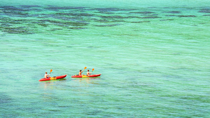 Kayak on the sea