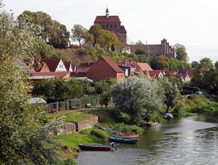 Havel mit Domblick in Havelberg Sachsen-Anhalt