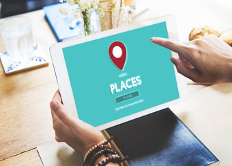 Route Map Navigation Track Places Concept