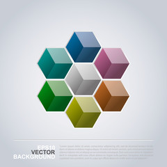 Colorful Cubes - Abstract Background Design