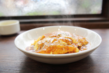 Curry rice with egg Japanese style