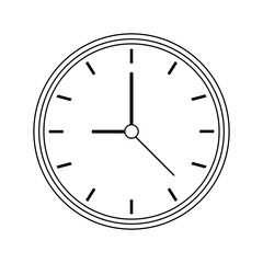 wall clock icon image vector illustration design 