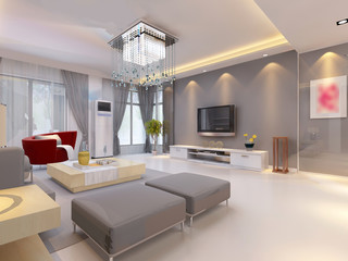 3d rendering of home interior.