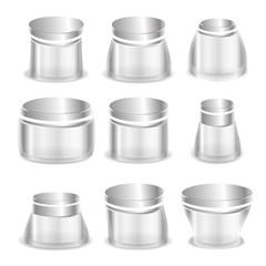 Luxury cosmetic bottle set with isolated background