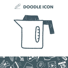 kitchenware hot water bottle doodle drawing