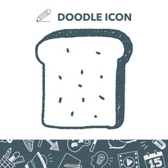 toast doodle drawing