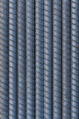 Steel rods background and textured
