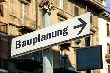 Schild 219 - Bauplanung