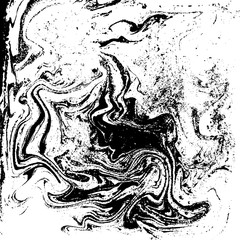 Black and white liquid texture, watercolor hand drawn marbling illustration, abstract background