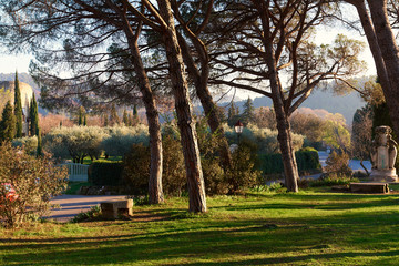 Park of Lourmarin. Provence-Alpes-Cote d'Azur. France