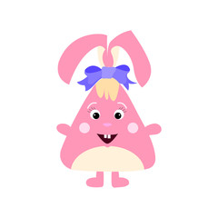 Cute cartoon easter bunny