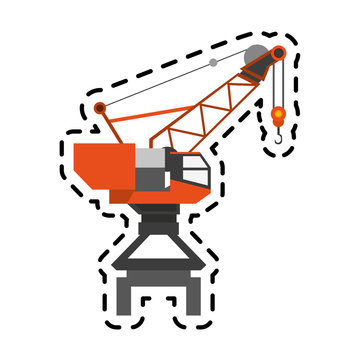 port crane icon image vector illustration design 