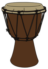 Obraz na płótnie Canvas Wooden ethno drum