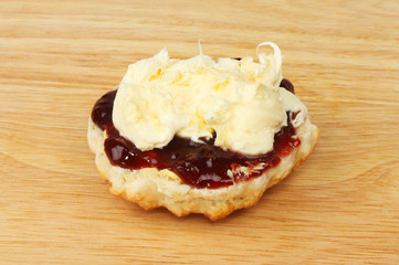 Jam and cream scone