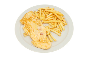 Omelette and French Fries