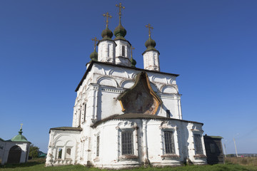 Fototapeta na wymiar Church of Demetrius of Thessaloniki in Dymkovo Sloboda of Veliky Ustyug, Vologda region, Russia