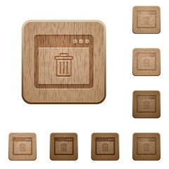 Application delete wooden buttons