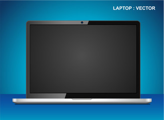 Vector Laptop isolated on background